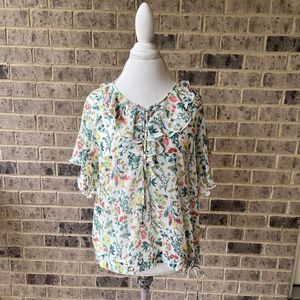 Jessica Simpson Women's Size L Lightweight Floral Print Brouse